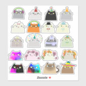 Cute Funny Cats Sticker (Vel)