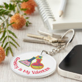 Cute Funny Chemist Valentijnsdag Chemistry Keych Sleutelhanger (Voorkant Rechts)