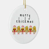 Cute Funny Chicken Gift Keramisch Ornament (Rechts)