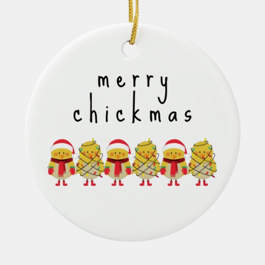 Cute Funny Chicken Gift Keramisch Ornament (Voorkant)