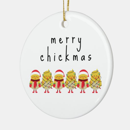 Cute Funny Chicken Gift Keramisch Ornament (Links)