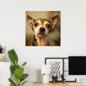 Cute & Funny Chihuahua Close-up poster (Thuiskantoor)