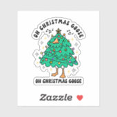  Cute & Funny Christmas Goose Sticker (Vel)