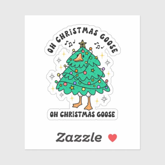  Cute & Funny Christmas Goose Sticker (Vel)