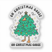  Cute & Funny Christmas Goose Sticker (Voorkant)