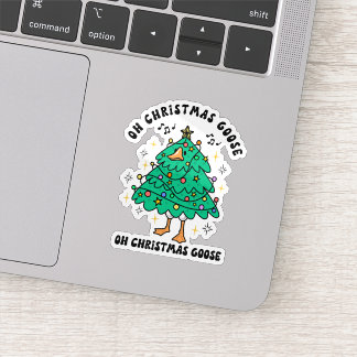 Cute & Funny Christmas Goose Sticker