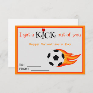 Cute Funny Class Kaart Valentijns Soccer Love Kind Notitiekaartje