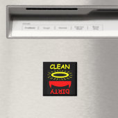 Cute Funny Clean Dirty Dishwasher Magnet (Insitu (Vaatwasser))