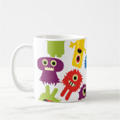 Cute Funny Colorful Monsters Patroon Koffiemok (Links)