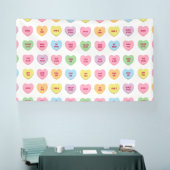 Cute funny conversation hearts feest achtergrond spandoek (Beurs)