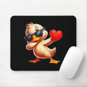 Cute Funny Cool Duck Dabbing Heart Valentines Day  Muismat (Met muis)