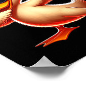 Cute Funny Cool Duck Dabbing Heart Valentines Day Poster (Hoek)