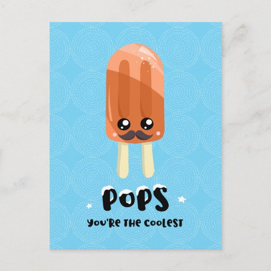 Cute Funny Coolest Popsicle Vaderdag Briefkaart (Voorkant)