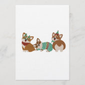 Cute Funny Corgi Dogs Christmas 2025 Kaart (Voorkant)