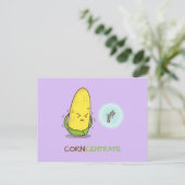 Cute Funny Corn Concentrate Pun Humor Briefkaart (Staand voorkant)
