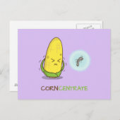 Cute Funny Corn Concentrate Pun Humor Briefkaart (Voorkant / Achterkant)