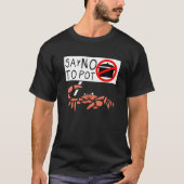 Cute Funny Crab Gezegde zegt nee tegen grappige kr T-shirt (Voorkant)