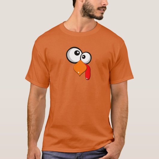 Cute Funny Crazy-Eyed Turkey T-Shirt (Voorkant)