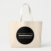 Cute Funny Crochet 9mm Hook Gezegde Grote Tote Bag (Voorkant)