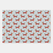Cute Funny Dachshund Dogs Pet Christmas Holiday  Inpakpapier Vel (Voorkant 3)