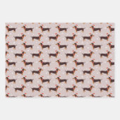 Cute Funny Dachshund Dogs Pet Christmas Holiday  Inpakpapier Vel (Voorkant)