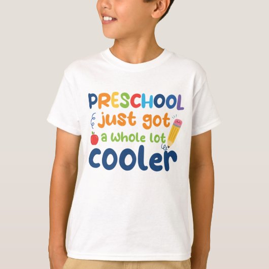 Cute Funny Design Preschool kreeg net veel koeler T-shirt (Voorkant)