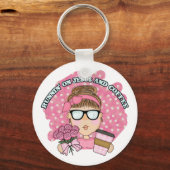 Cute Funny die op Jezus en Koffee Christelijk loop Sleutelhanger (Voorkant)