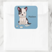Cute & Funny Dog, aangepaste naam en sticker in kl (Tas)