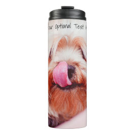 Cute & Funny Dog aangepaste teksttumbler Thermosbeker