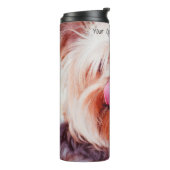 Cute & Funny Dog aangepaste teksttumbler Thermosbeker (Gedraaid links)