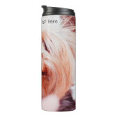 Cute & Funny Dog aangepaste teksttumbler Thermosbeker (Geroteerd rechts)