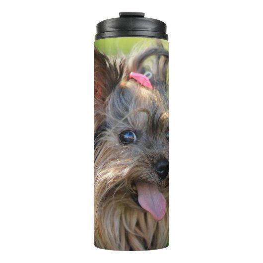 Cute & Funny Dog aangepaste teksttumbler Thermosbeker (Voorkant)