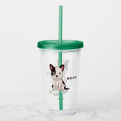 Cute & Funny Dog aangepaste tumblers Acryl Drinkbeker (Voorkant)