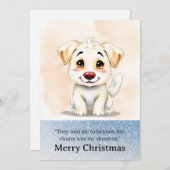 Cute Funny Dog Christmas Card Feestdagenkaart (Voorkant / Achterkant)