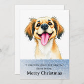Cute Funny Dog Christmas Card Feestdagenkaart (Voorkant / Achterkant)