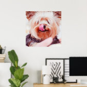 Cute & Funny Dog Close-up poster (Thuiskantoor)