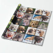 Cute & Funny Dogs Foto Collage wrappapier Cadeaupapier (Uitgerold)