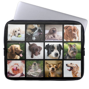Cute & Funny Dogs Photo Collage-laptophoezen Laptop Sleeve