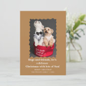 Cute Funny Dogs Saying Christmas Holiday Card  Kaart (Staand voorkant)