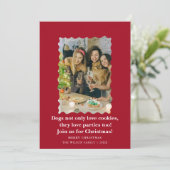 Cute Funny Dogs Saying Christmas Holiday Card  Kaart (Staand voorkant)