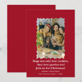 Cute Funny Dogs Saying Christmas Holiday Card  Kaart (Voorkant / Achterkant)