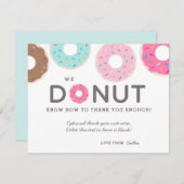 Cute Funny Donut Dank je kaarten (Voorkant / Achterkant)