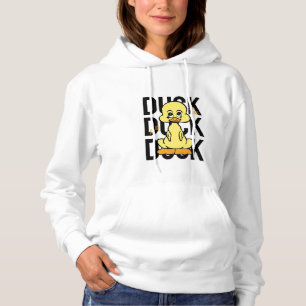 Cute Funny Duck Dames Hoodie 