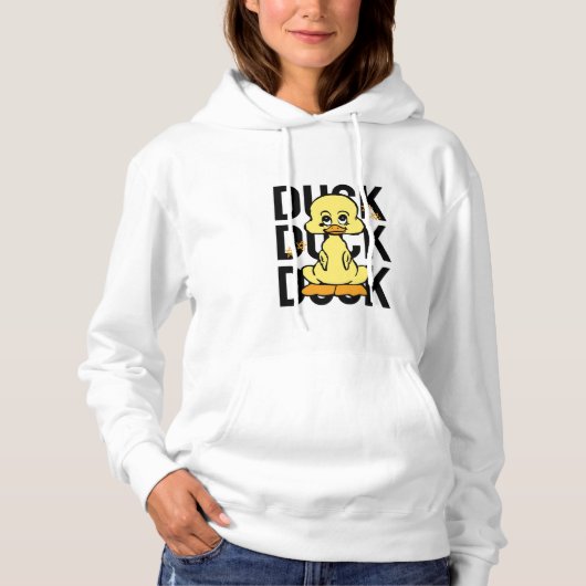 Cute Funny Duck Dames Hoodie (Voorkant)