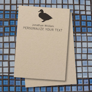 Cute Funny Duck Elegant Retro Personal Stationery Notitiekaartje