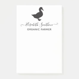 Cute Funny Duck Organic Market Personal Stationery Post-it® Notes