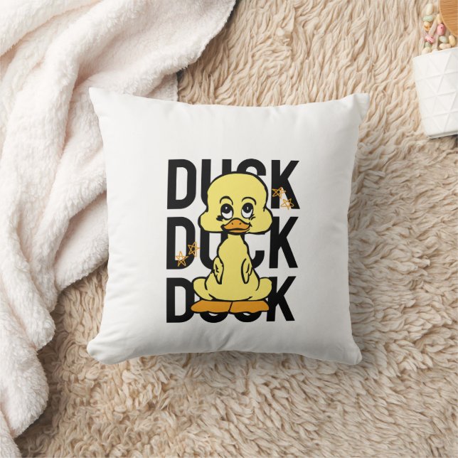 Cute Funny Duck Throw Pillow Kussen (Deken)