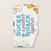 Cute Funny Ducks Puns Quote Bad Handdoek (Handdoek)