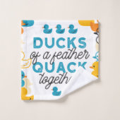 Cute Funny Ducks Puns Quote Bad Handdoek (Wasdoekje)