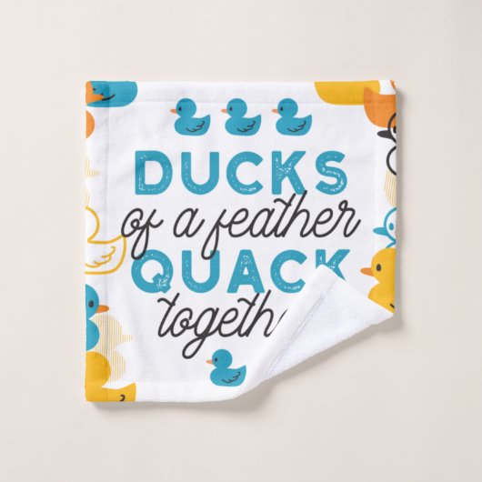 Cute Funny Ducks Puns Quote Bad Handdoek (Wasdoekje)